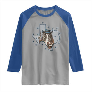 Funny Texas Cowgirl Raglan Shirt Football Lover Gift TS12 Sport Gray Royal Print Your Wear