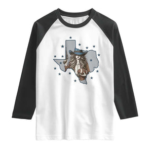 Funny Texas Cowgirl Raglan Shirt Football Lover Gift TS12 White Black Print Your Wear