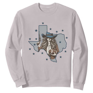 Funny TX Cowgirl Sweatshirt Football Lover Gift TS12 Ice Gray Print Your Wear