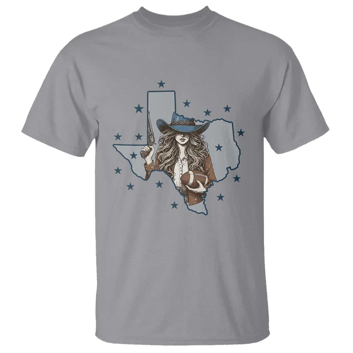 Funny TX Cowgirl T Shirt Football Lover Gift TS12 Sport Gray Print Your Wear