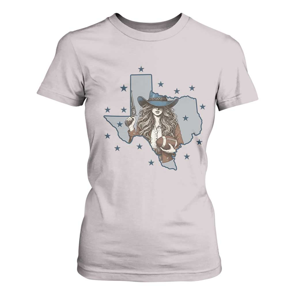 Funny TX Cowgirl T Shirt For Women Football Lover Gift TS12 Ice Gray Print Your Wear