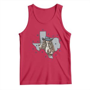 Funny TX Cowgirl Tank Top Football Lover Gift TS12 Red Print Your Wear