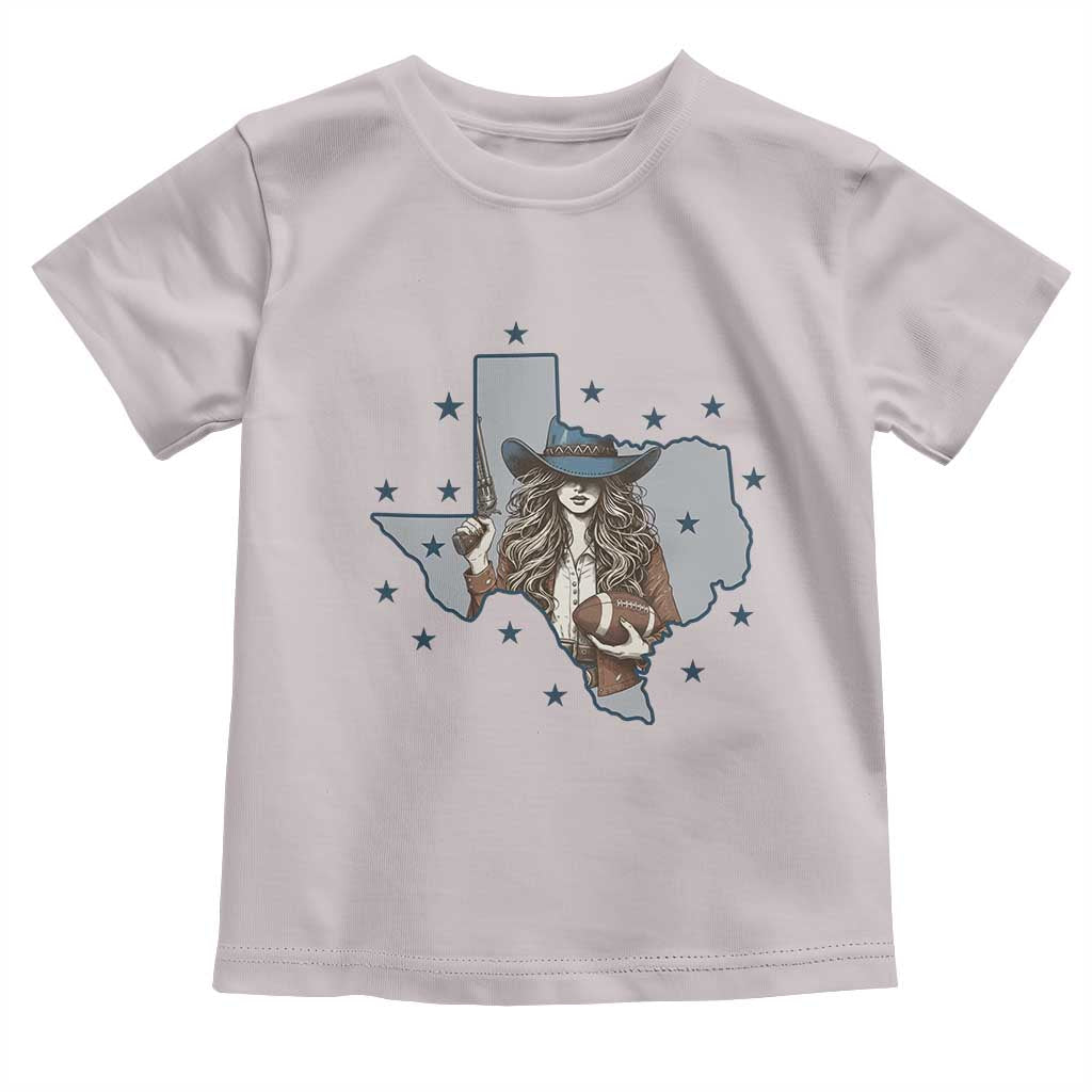 Funny TX Cowgirl Toddler T Shirt Football Lover Gift TS12 Ice Gray Print Your Wear