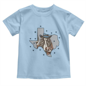 Funny Texas Cowgirl Toddler T Shirt Football Lover Gift TS12 Light Blue Print Your Wear