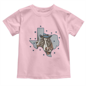Funny Texas Cowgirl Toddler T Shirt Football Lover Gift TS12 Light Pink Print Your Wear