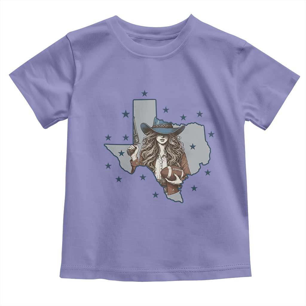 Funny TX Cowgirl Toddler T Shirt Football Lover Gift TS12 Violet Print Your Wear