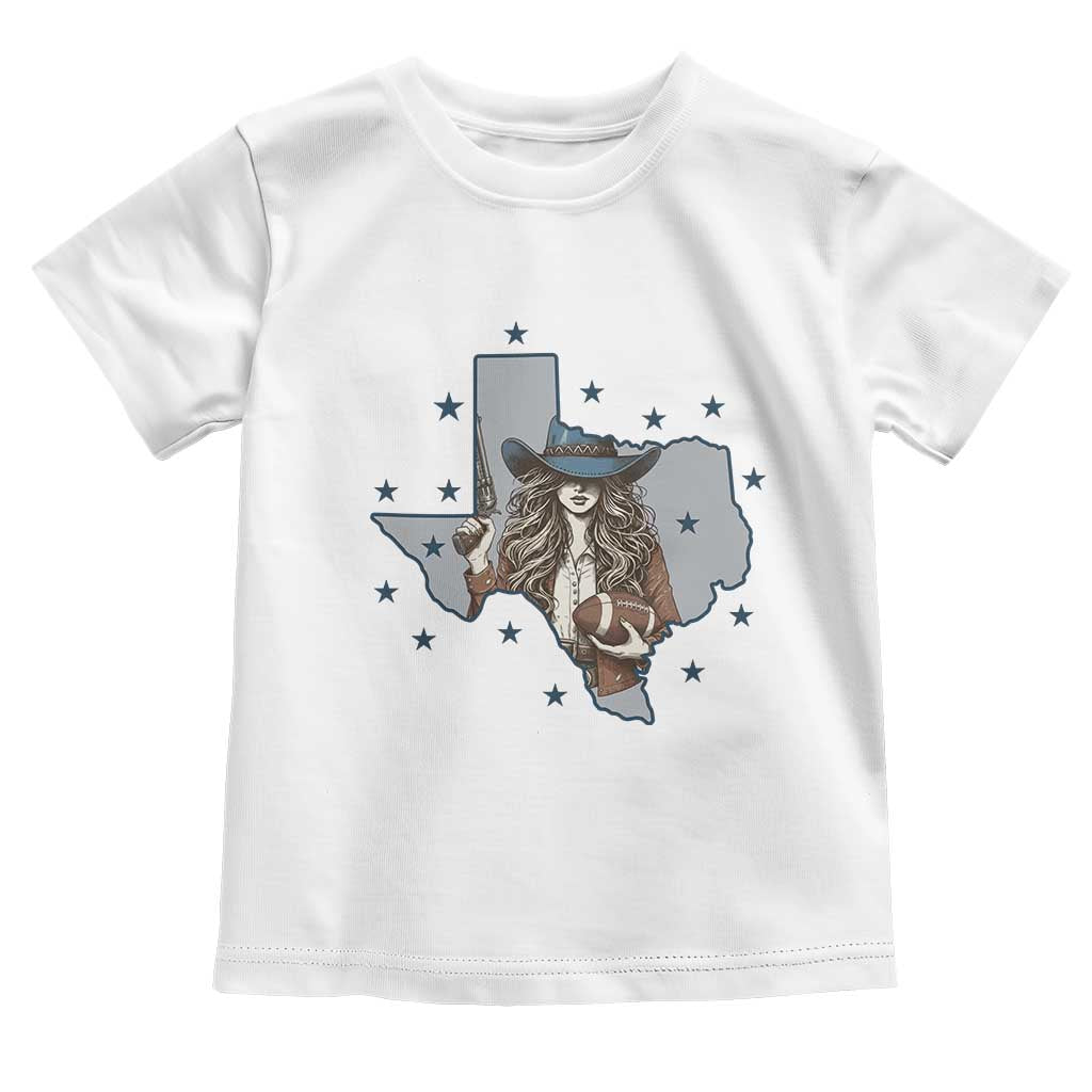 Funny Texas Cowgirl Toddler T Shirt Football Lover Gift TS12 White Print Your Wear