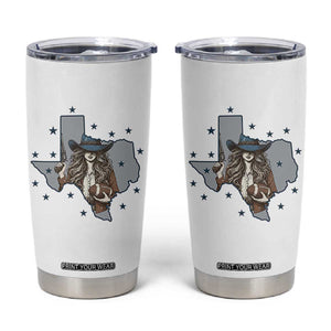 Funny TX Cowgirl Tumbler Cup Football Lover Gift TS12 White Print Your Wear