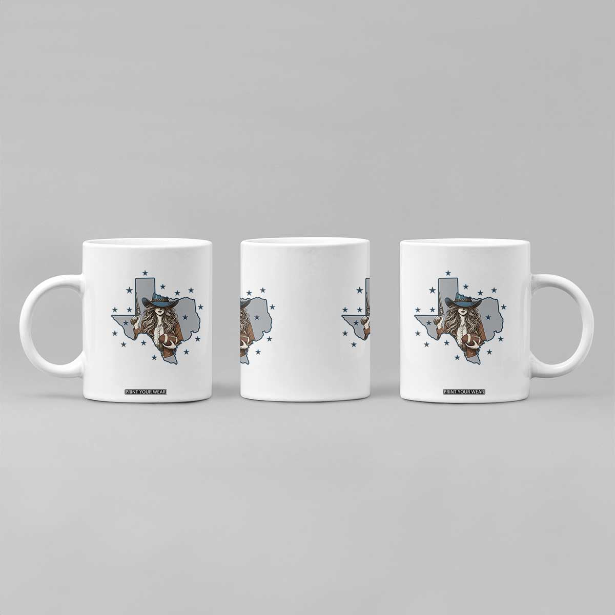 Funny TX Cowgirl Coffee Mug Football Lover Gift TS12 Print Your Wear