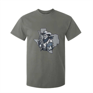 Funny Texas Cowboy T Shirt For Kid Football Lover Gift TS12 Military Green Print Your Wear