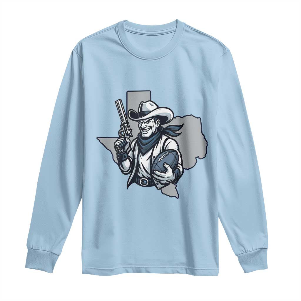 Funny TXF Football Lover Gift Long Sleeve Shirt TS12 Light Blue Print Your Wear