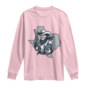 Funny Texas Cowboy Long Sleeve Shirt Football Lover Gift TS12 Light Pink Print Your Wear