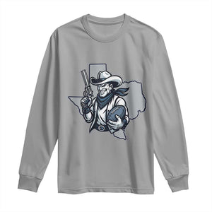 Funny Texas Cowboy Long Sleeve Shirt Football Lover Gift TS12 Sport Gray Print Your Wear