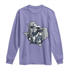 Funny Texas Cowboy Long Sleeve Shirt Football Lover Gift TS12 Violet Print Your Wear