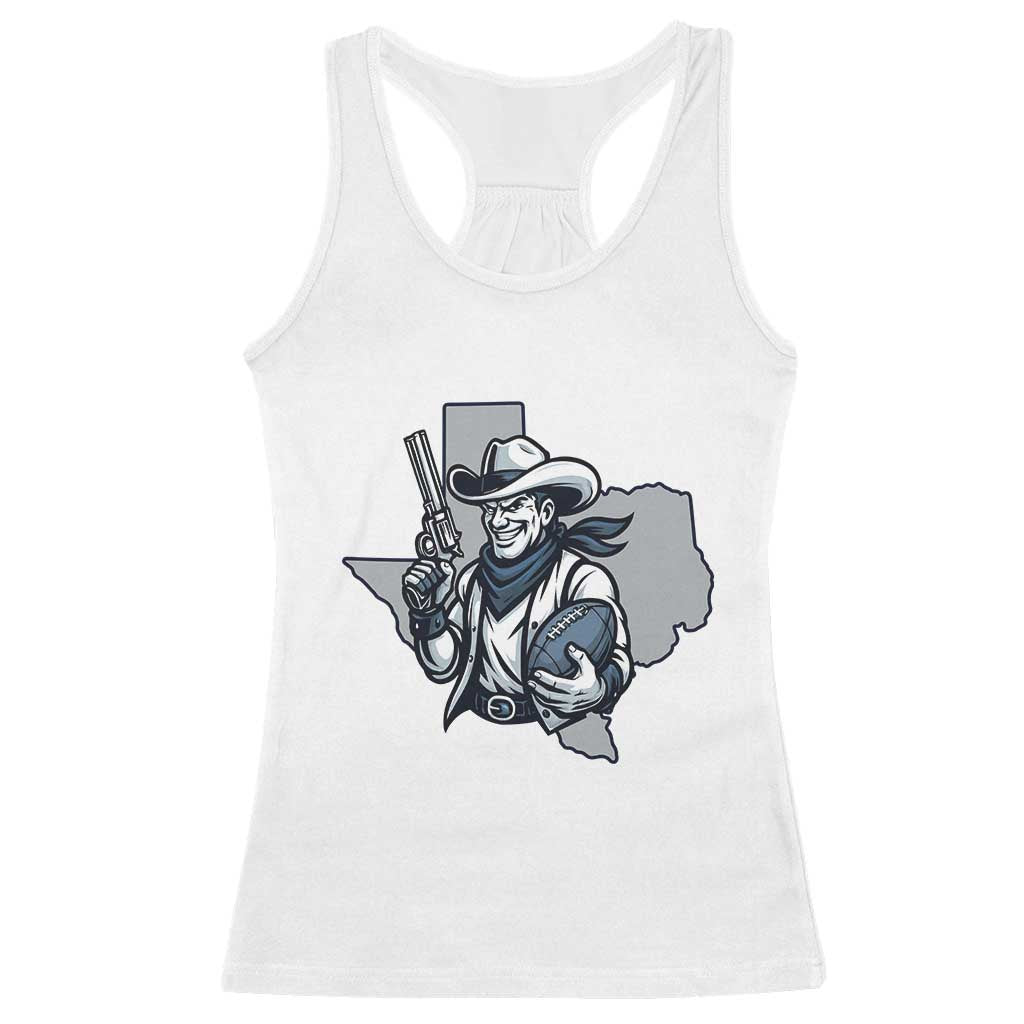 Funny Texas Cowboy Racerback Tank Top Football Lover Gift - Print Your Wear
