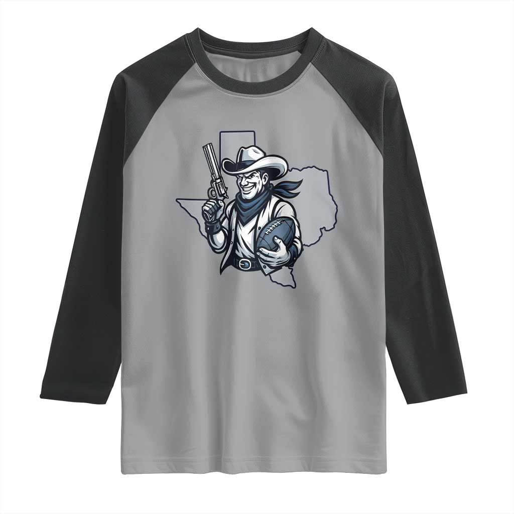 Funny TXF Football Lover Gift Raglan Shirt TS12 Sport Gray Black Print Your Wear
