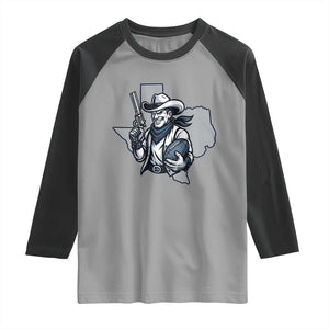 Funny Texas Cowboy Raglan Shirt Football Lover Gift TS12 Sport Gray Black Print Your Wear
