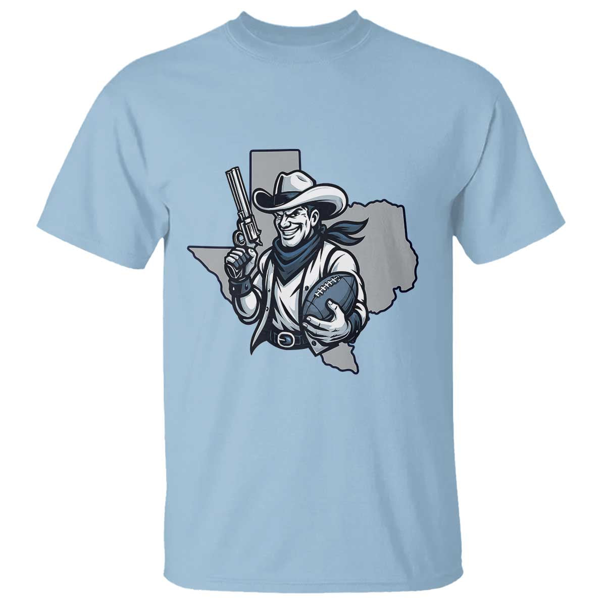 Funny TXF Football Lover Gift T Shirt TS12 Light Blue Print Your Wear