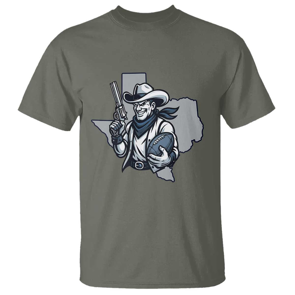 Funny TXF Football Lover Gift T Shirt TS12 Military Green Print Your Wear