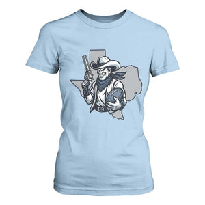 Funny Texas Cowboy T Shirt For Women Football Lover Gift TS12 Light Blue Print Your Wear
