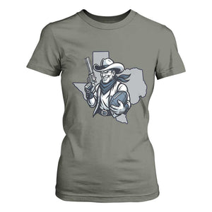 Funny Texas Cowboy T Shirt For Women Football Lover Gift TS12 Military Green Print Your Wear