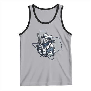 Funny Texas Cowboy Tank Top Football Lover Gift TS12 Athletic Heather Black Print Your Wear