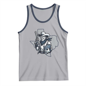 Funny Texas Cowboy Tank Top Football Lover Gift TS12 Athletic Heather Navy Print Your Wear
