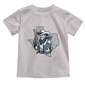 Funny Texas Cowboy Toddler T Shirt Football Lover Gift TS12 Ice Gray Print Your Wear