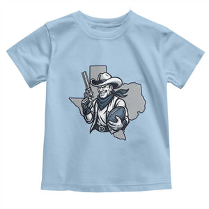 Funny Texas Cowboy Toddler T Shirt Football Lover Gift TS12 Light Blue Print Your Wear