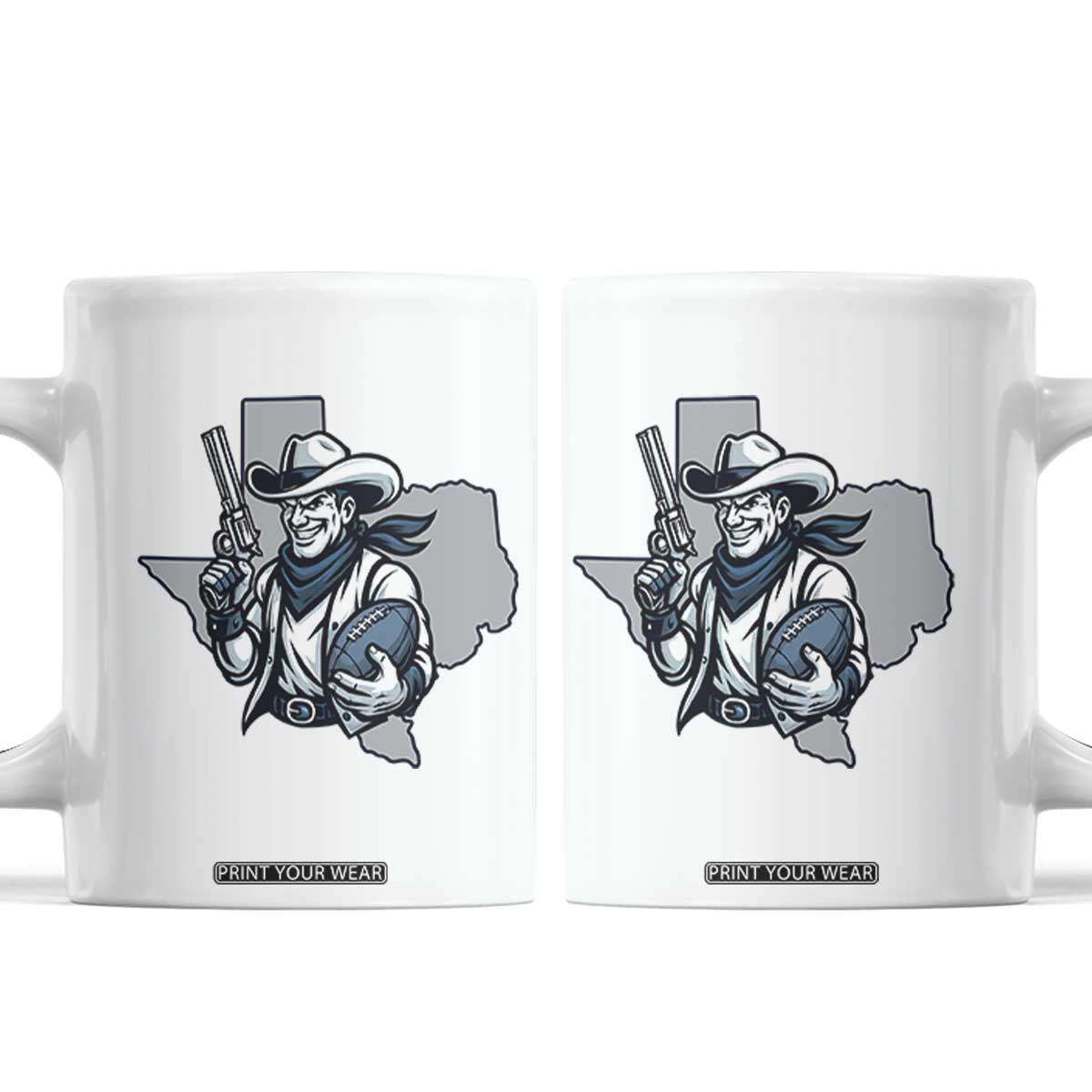 Funny Texas Cowboy Coffee Mug Football Lover Gift TS12 White Print Your Wear