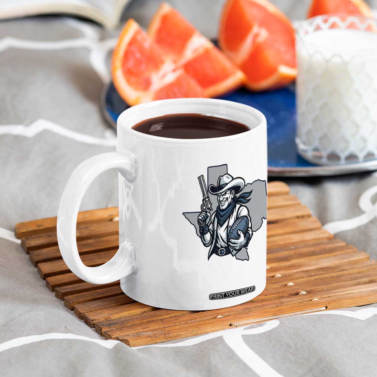Funny Texas Cowboy Coffee Mug Football Lover Gift TS12 Print Your Wear