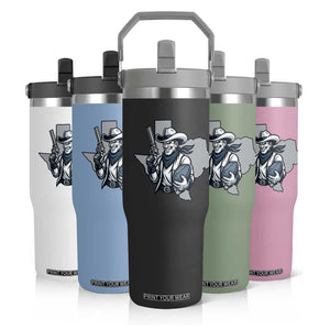 Funny Texas Cowboy Flip Straw Tumbler Football Lover Gift TS12 Print Your Wear