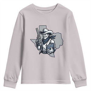 Funny Texas Cowboy Youth Sweatshirt Football Lover Gift TS12 Ice Gray Print Your Wear