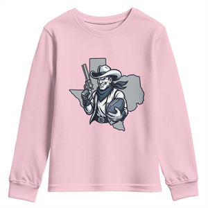 Funny Texas Cowboy Youth Sweatshirt Football Lover Gift TS12 Light Pink Print Your Wear