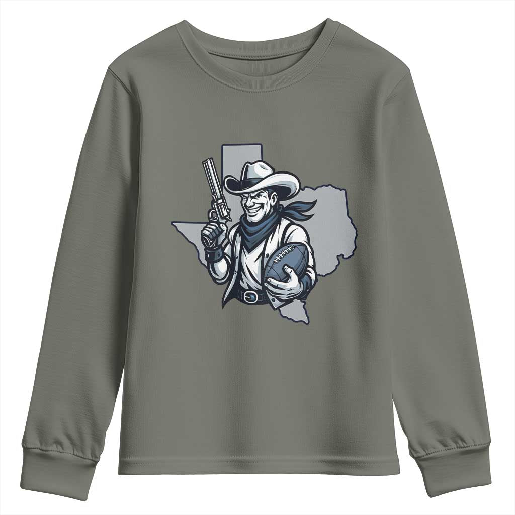Funny TXF Football Lover Gift Youth Sweatshirt TS12 Military Green Print Your Wear
