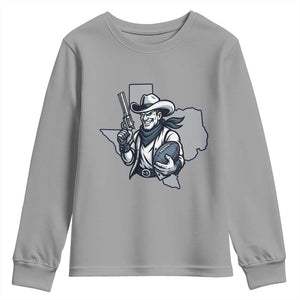 Funny Texas Cowboy Youth Sweatshirt Football Lover Gift TS12 Sport Gray Print Your Wear