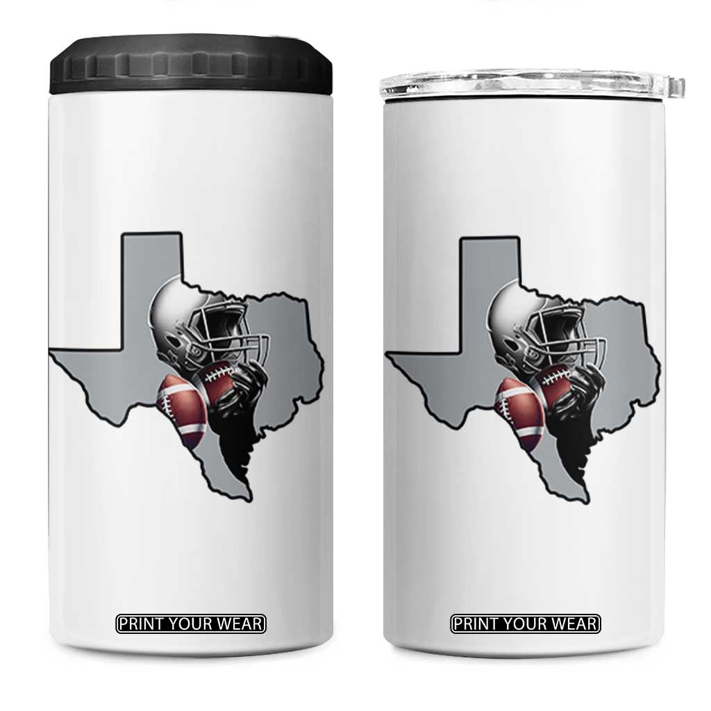 Texas Football Life 4 in 1 Can Cooler Tumbler Western Sports Fan Gift TS12 One Size: 16 oz White Print Your Wear