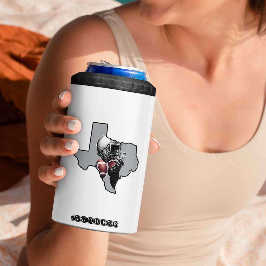 Texas Football Life 4 in 1 Can Cooler Tumbler Western Sports Fan Gift TS12 Print Your Wear