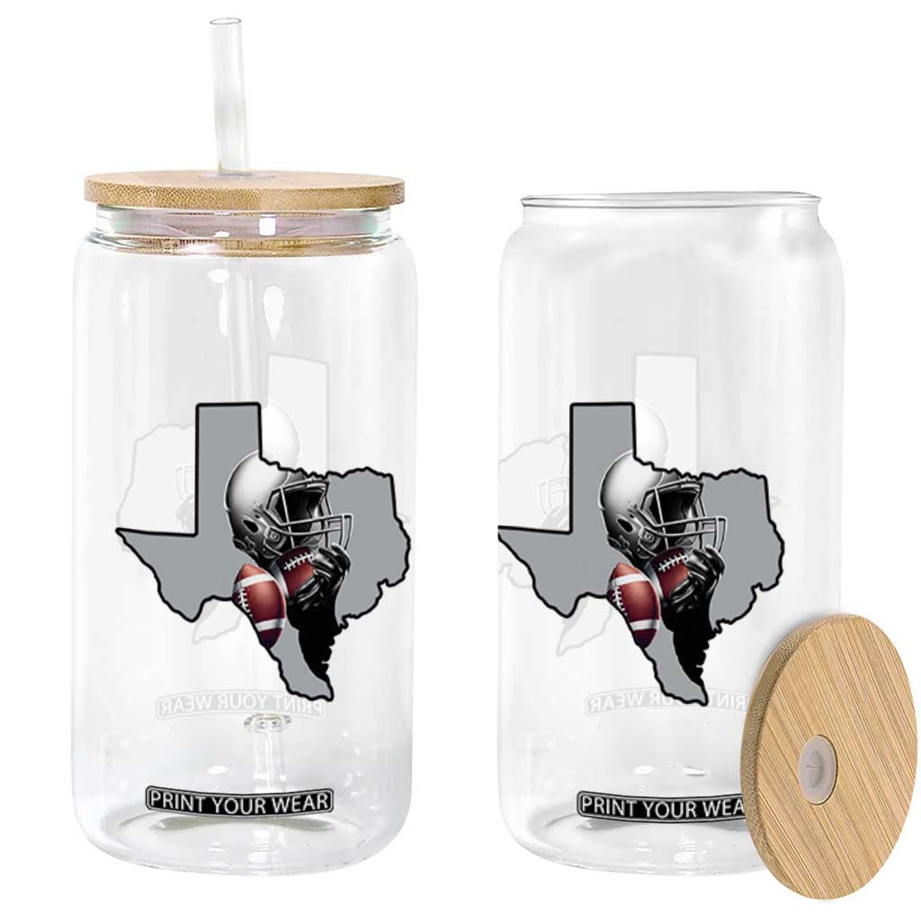 Texas Football Life Glass Can Western Sports Fan Gift TS12 Print Your Wear
