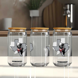 Texas Football Life Glass Can Western Sports Fan Gift TS12 Print Your Wear