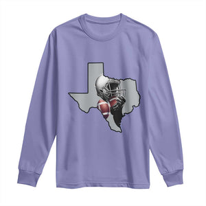 Texas Football Life Long Sleeve Shirt Western Sports Fan Gift TS12 Violet Print Your Wear