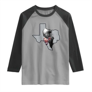 Texas Football Life Raglan Shirt Western Sports Fan Gift TS12 Sport Gray Black Print Your Wear
