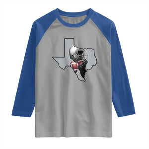 Texas Football Life Raglan Shirt Western Sports Fan Gift TS12 Sport Gray Royal Print Your Wear