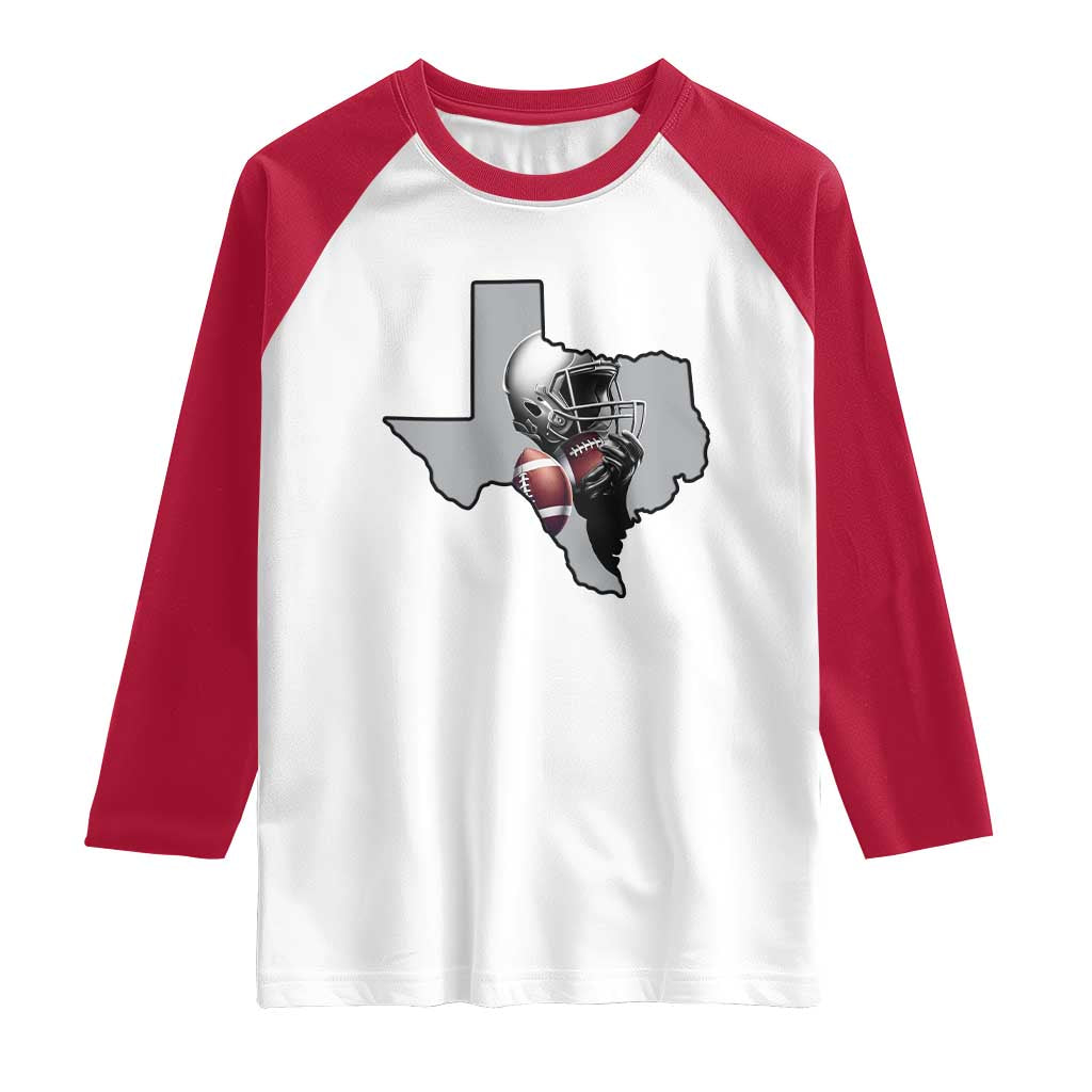 TXF Life Western Sports Fan Gift Raglan Shirt TS12 White Red Print Your Wear