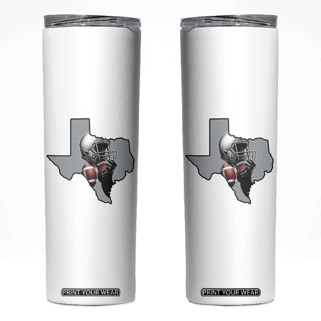 Texas Football Life Skinny Tumbler Western Sports Fan Gift TS12 White Print Your Wear