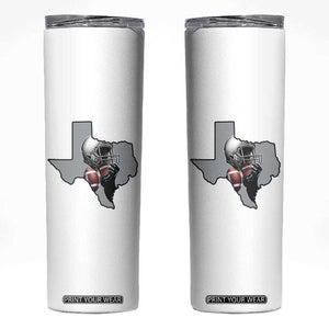 Texas Football Life Skinny Tumbler Western Sports Fan Gift TS12 White Print Your Wear