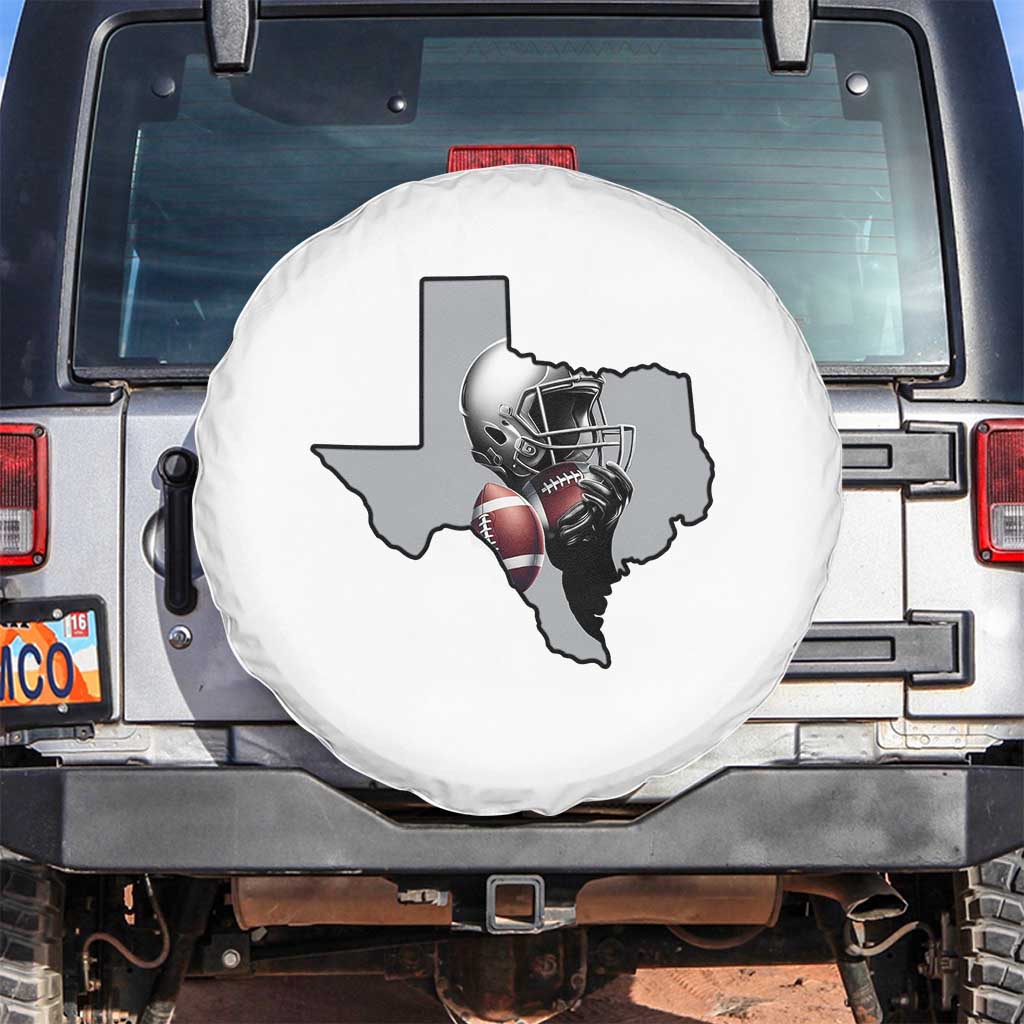 Texas Football Life Spare Tire Cover Western Sports Fan Gift TS12 No hole White Print Your Wear