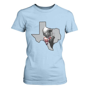 Texas Football Life T Shirt For Women Western Sports Fan Gift TS12 Light Blue Print Your Wear