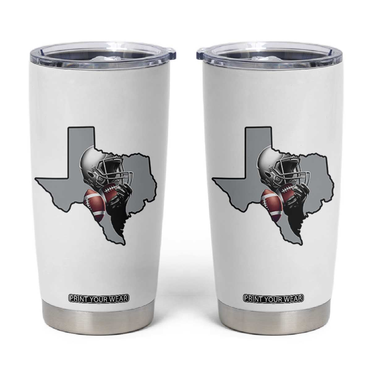 Texas Football Life Tumbler Cup Western Sports Fan Gift TS12 White Print Your Wear