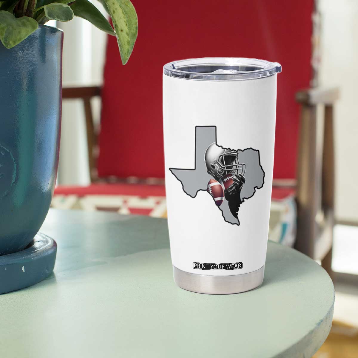 Texas Football Life Tumbler Cup Western Sports Fan Gift - Print Your Wear